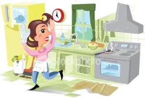 mom kitchen disaster